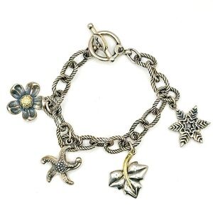 Lagos & Anna King Sterling Silver & 18 Kt Gold 4 Seasons Charm Bracelet
